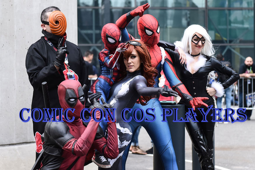 Comic Con cosplayers pose during 2017 New York Comic Con - Day 1 on October 5, 2017 in New York City