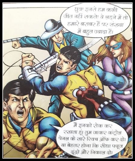 Chunauti - Chandika Aur Super Commando Dhruva - Raj Comics 