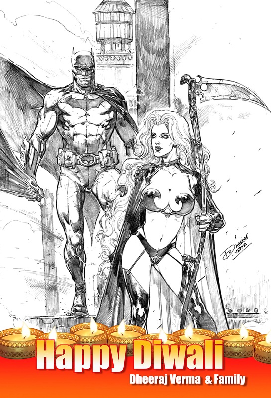 Dheeraj Verma Art - Batman And Lady Death