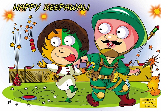 Happy Diwali: Tiranga and Army Jawans - Raj Comics