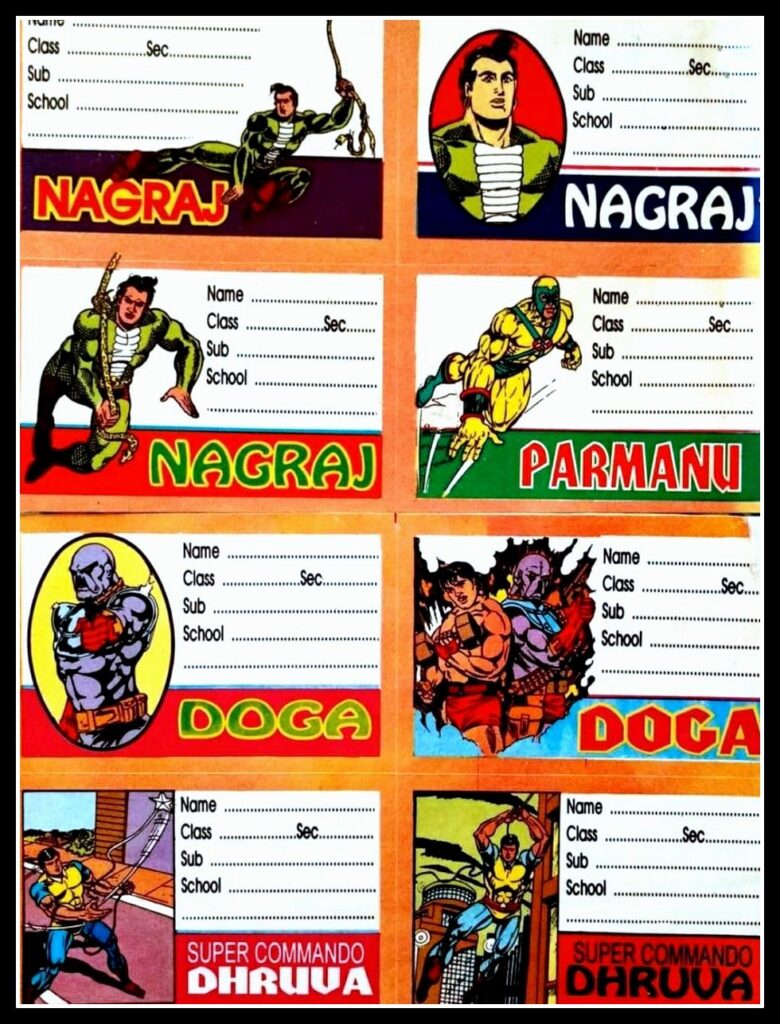 Name slips - Raj Comics Novelty