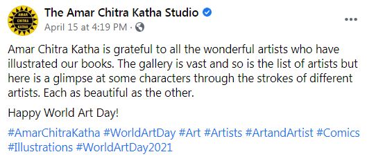 Happy World Art Day - Amar Chitra Katha
