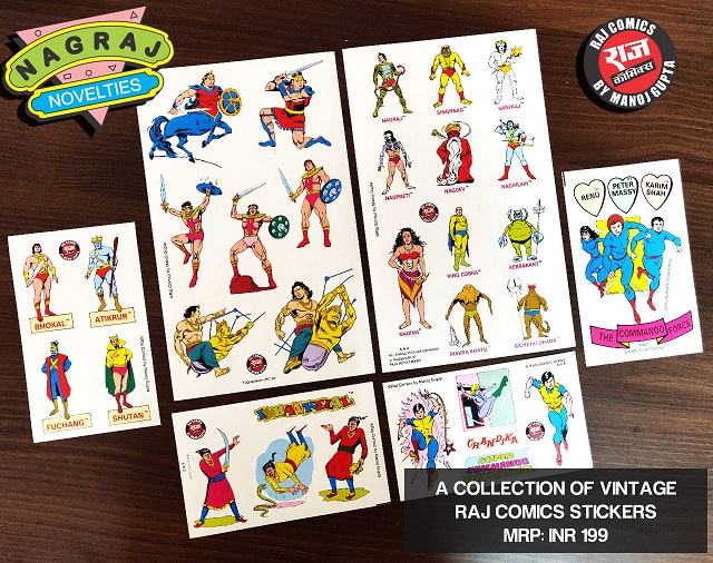 Nagraj Novelties - Super Commando Dhruva Paper Stickers - Raj Comics