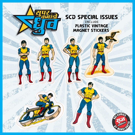 Super Commando Dhruva Magnet Stickers - Raj Comics