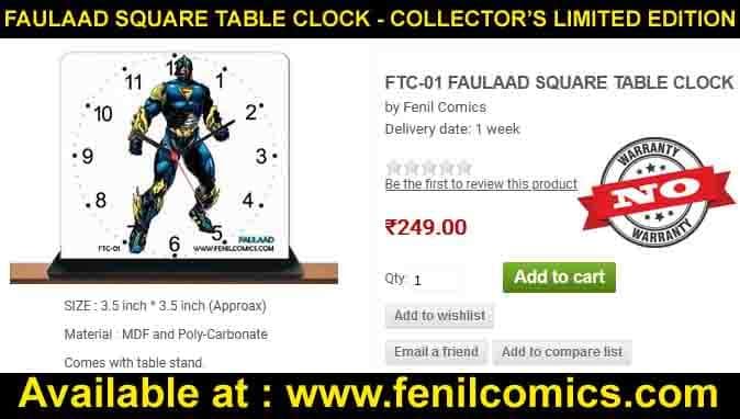 Faulad Table Clock