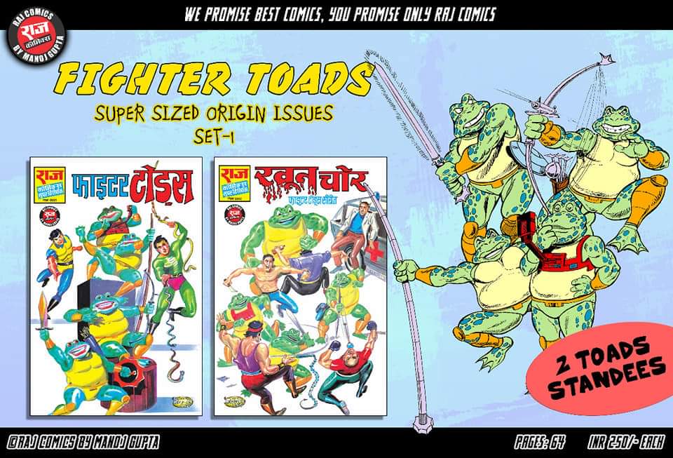 Fighter Toads - Super Sized Set 1 - Origin Issue - Raj Comics