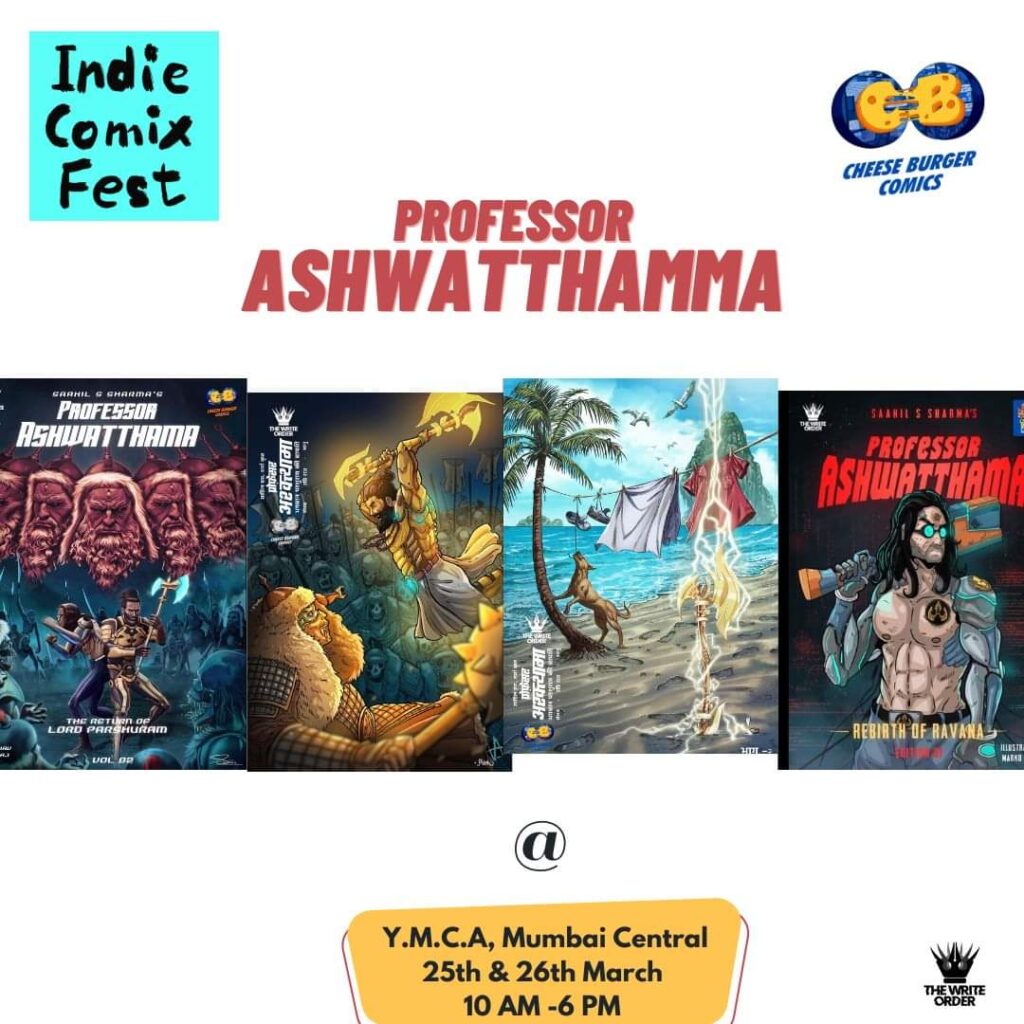 "Cheeseburger Comics - Professor Ashwatthama - Indie Comix Fest" 
