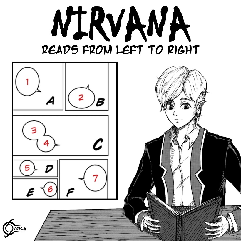 Nirvana - Indian Manga - Left To Right