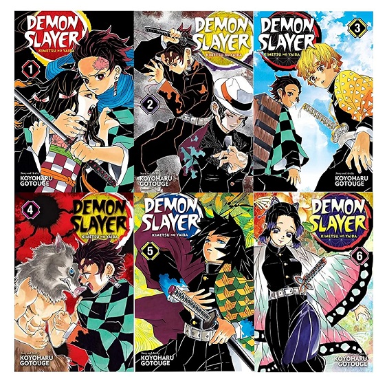 Demon Slayer Manga, Vol.1 to 6
