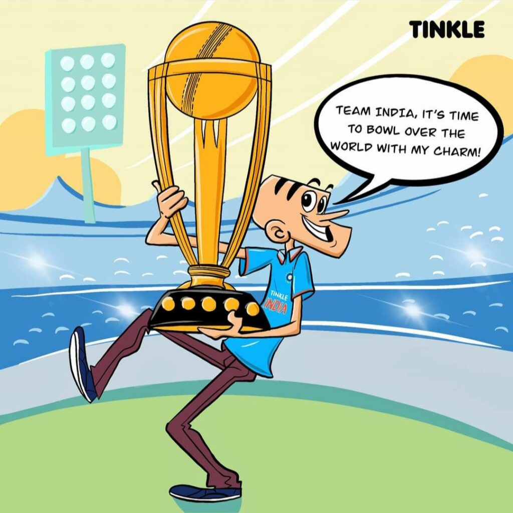 Tinkle Comics - Suppandi With The World Cup Trophy 2023