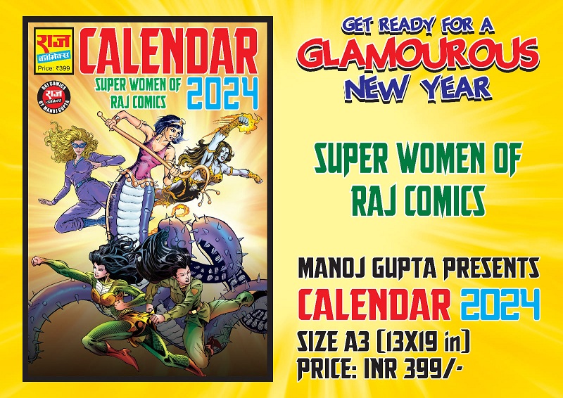 Raj Comics Calendar 2024