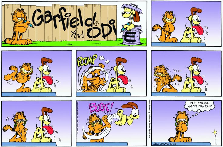 Garfield And Odie - Comic Strip By Jim Davis