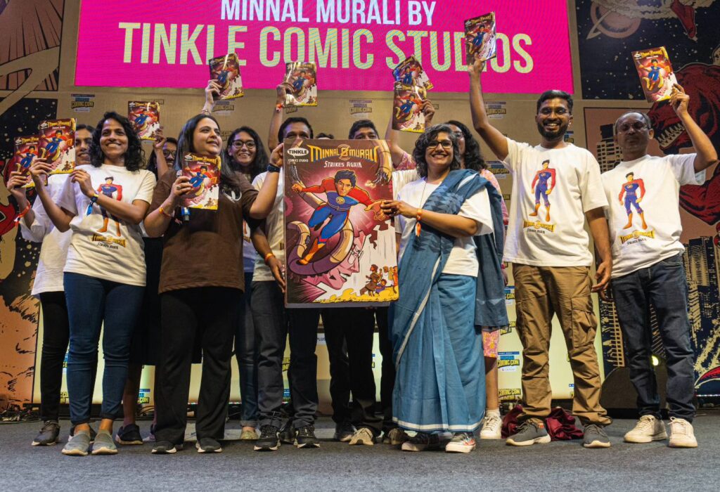 MINNAL MURALI STRIKES AGAIN - TINKLE COMICS STUDIO - MUMBAI COMIC CON LAUNCH