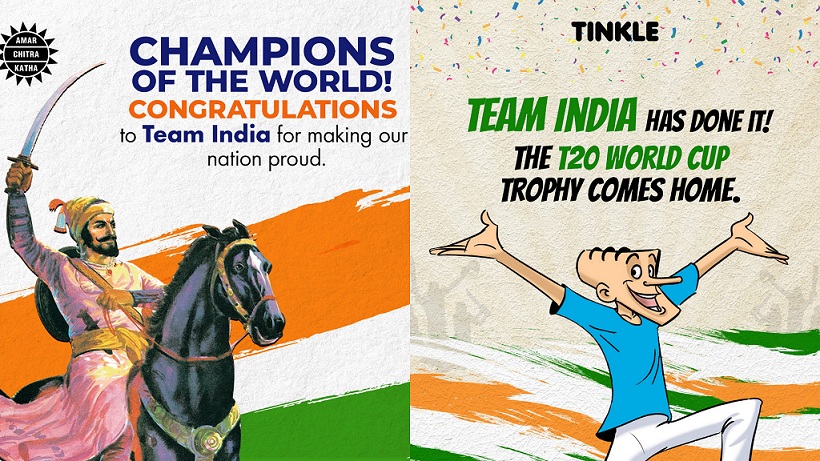 Amar Chitra Katha And Tinkle - Celebrating India's Win - T20 World Cup