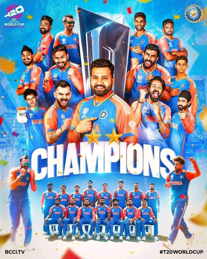 Team India Won The T20 Cricket World Cup 2024