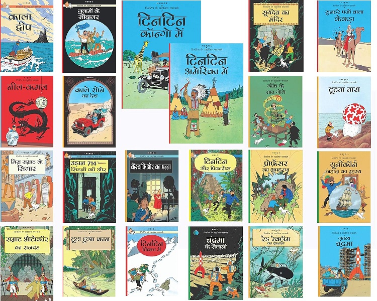 Tintin Set of 22 Hindi Comic Books