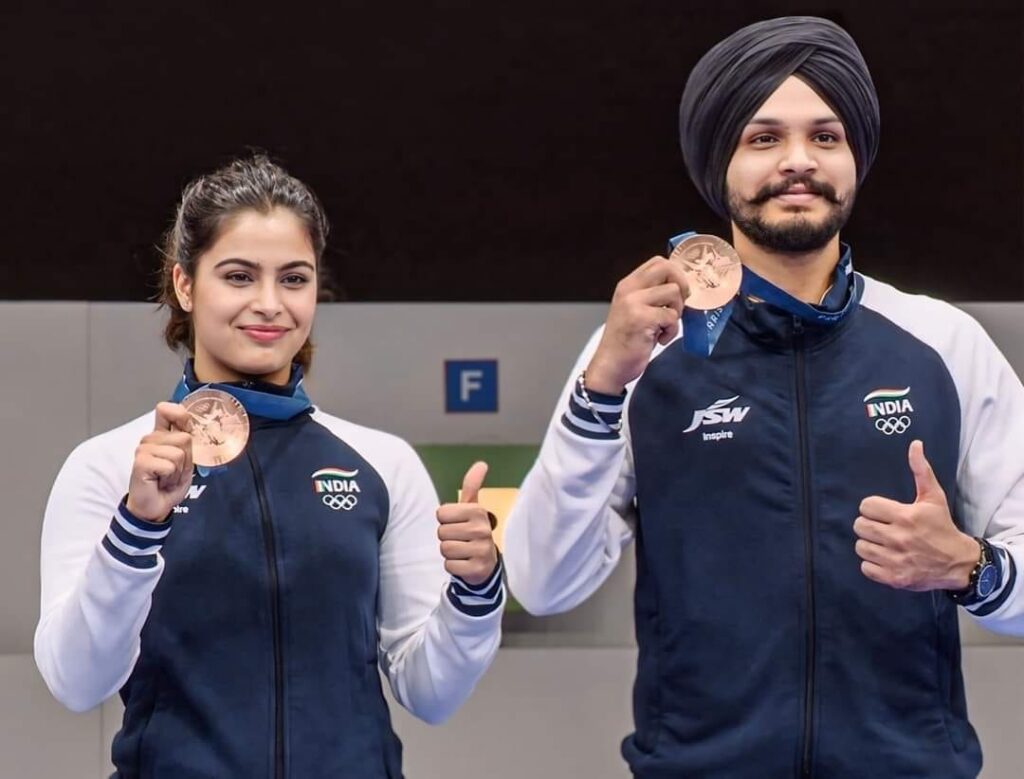 Manu Bhaker & Sarabjot Singh - Mixed Pistol - Indian Olympic Bronze Medal Winners