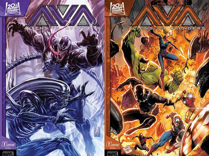 AVA - Aliens vs. Avengers - Marvel Comics - Variant Covers