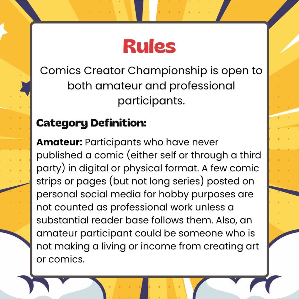 Comics Creator Championship - Indian Comics Association - Rules