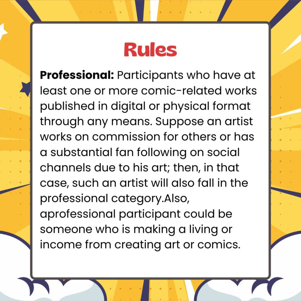 Comics Creator Championship - Indian Comics Association - Rules