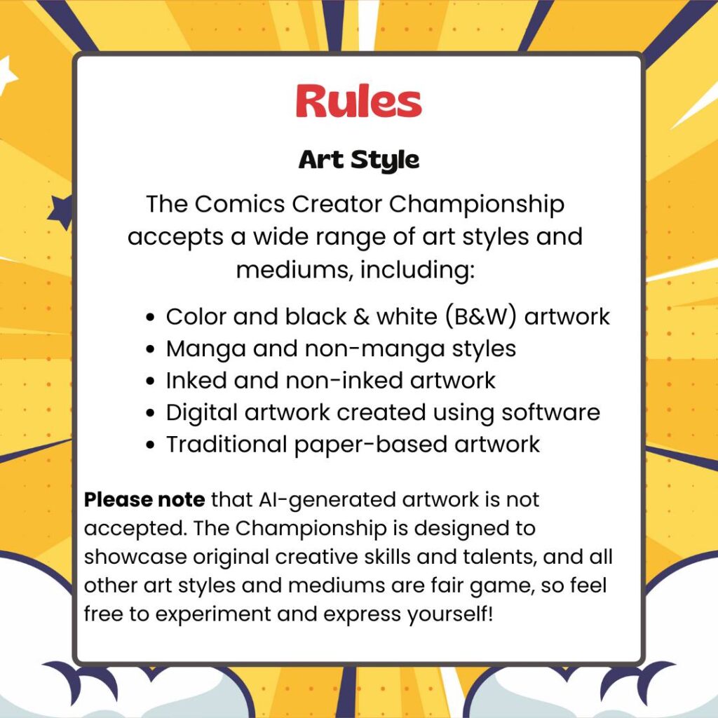 Comics Creator Championship - Indian Comics Association - Rules