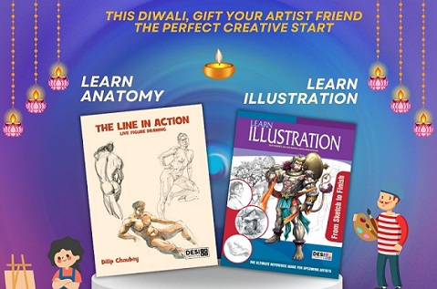 Art of Illustration and Master Human Anatomy - Dilip Chaubey