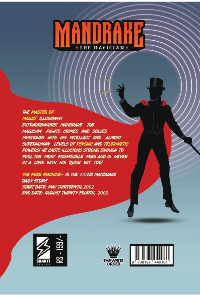 "Mandrake The Magician - Issue 13 - Shakti Comics - Back Cover" 