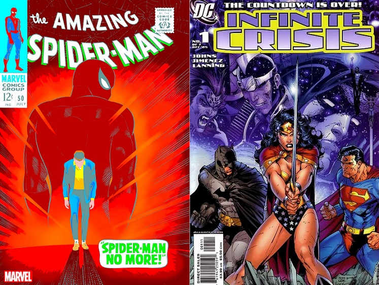 Marvel Comics And DC Comics - No More Spider-Man and Infinite Crisis