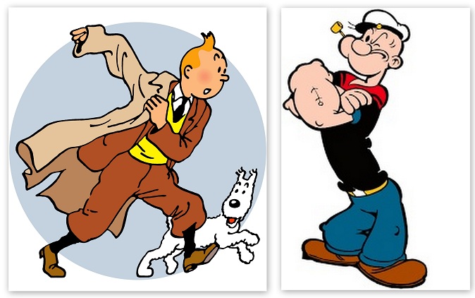 Popeye and Tintin Enter the Public Domain