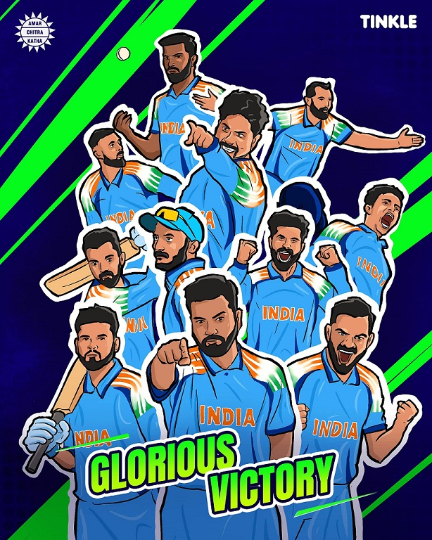 Amar Chitra Katha - Indian Cricket Team - Winners Of Champions Trophy 2025