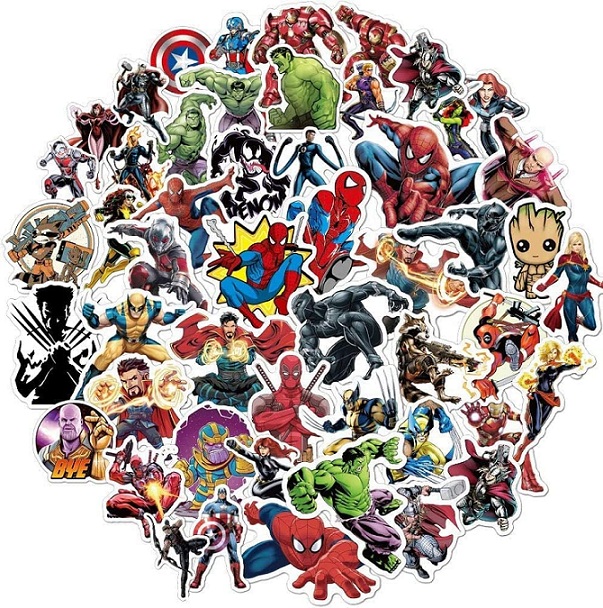 Superhero Avengers Stickers for Teens (50pcs)