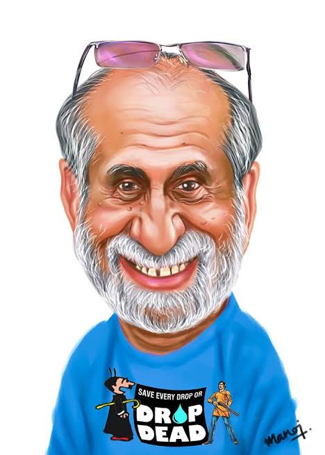 Abid Surti - By Cartoonist Manoj Sinha