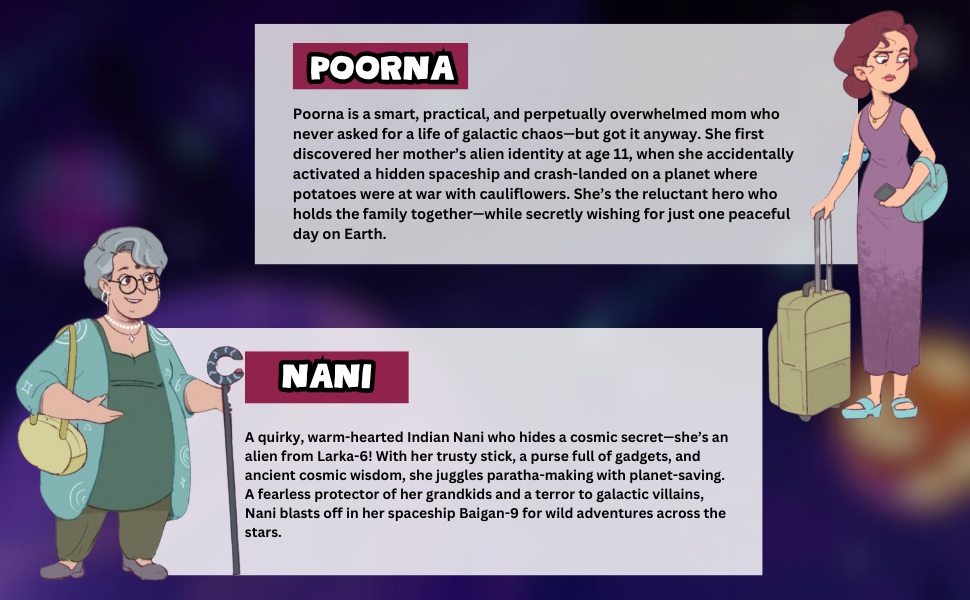 Alpha Comics - My Nani Is An Alien-The Bubblegum Pirates Comics - Meet The Characters