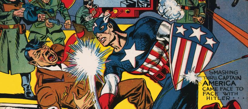 Captain America Cover with Hitler - Jack Kirby