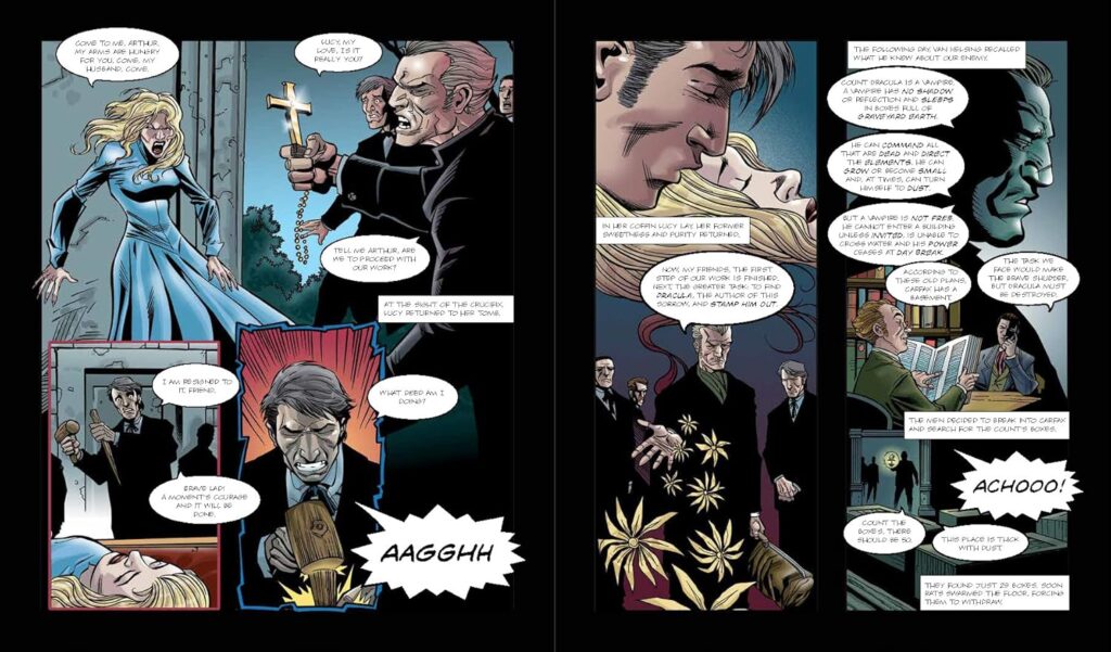 Three Graphic Novels in One - Dracula, Frankenstein, and the Hound of the Baskervilles - Sample Page 2