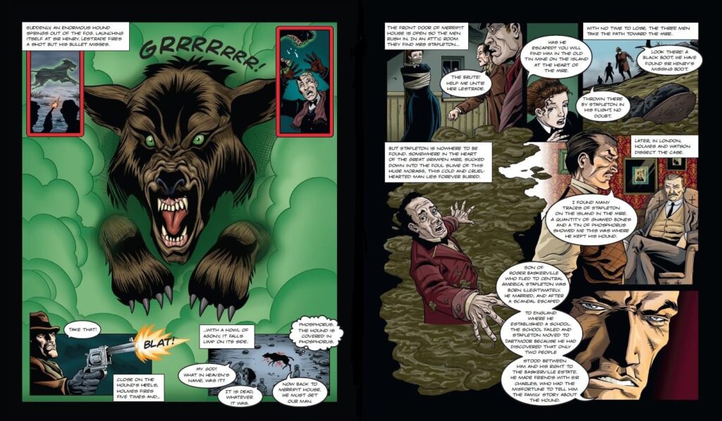 Three Graphic Novels in One - Dracula, Frankenstein, and the Hound of the Baskervilles
