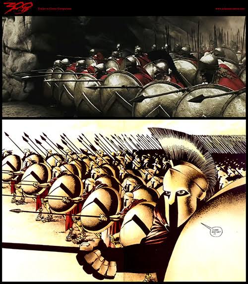300 Graphic Novel vs 300 Movie
