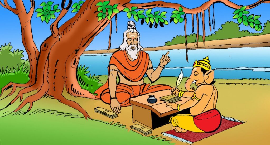Maharishi Ved Vyasa and Lord Ganesha